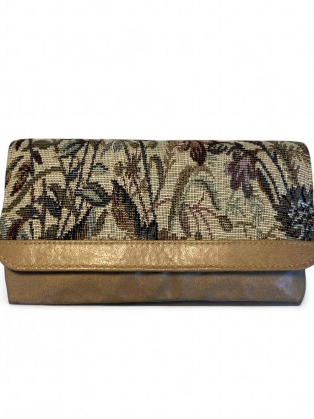 Floral Tapestry Cottagecore Vintage-Inspired Checkbook Wallet